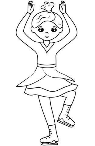 Ice Skater Coloring Page